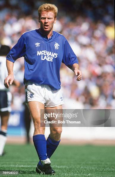 Sport. Football. pic: 6th August 1989. Maurice Johnston, Rangers striker. Maurice Johnston won 38 Scotland caps between 1984-1992. Sport. Football. pic: 6th August 1989. Maurice Johnston, Rangers striker. Maurice Johnston won 38 Scotland caps between 1984-1992.