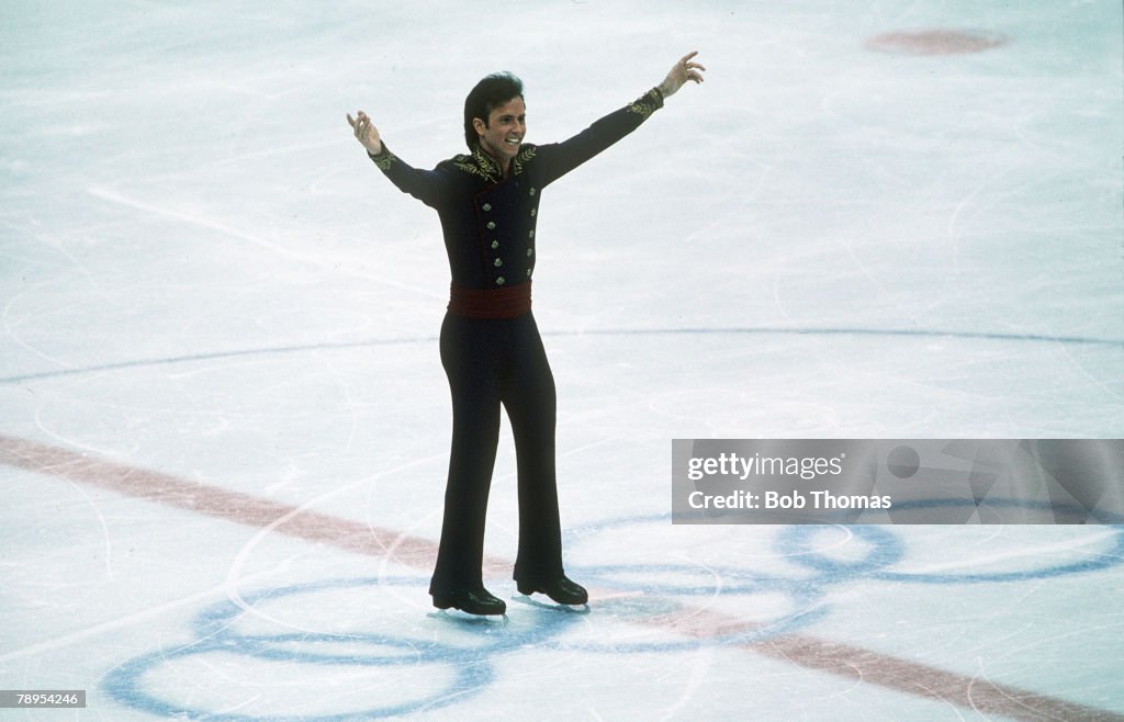 Sport. 1988 Winter Olympic Games. Calgary, Canada. Mens Figure Skating. Brian Boitano, USA, the Gold medal winner.