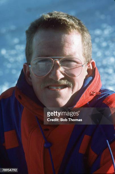 Sport, 1988 Winter Olympic Games, Calgary, Canada,Mens 70 and 90 metre Ski Jump, Great Britain's Eddie "The Eagle" Edwards, Eddie Edwards a popular...
