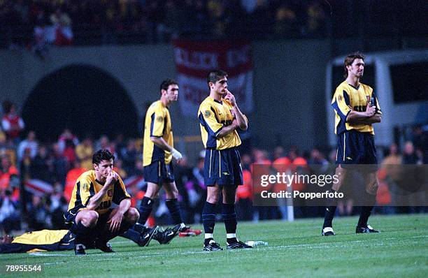 Football, UEFA Cup Final, 17th, May Copenhagen, Denmark, Galatasaray bt, Arsenal, 4-1 on penalties, , Arsenal quartet, l-r: Davor Suker, Silvinho,...