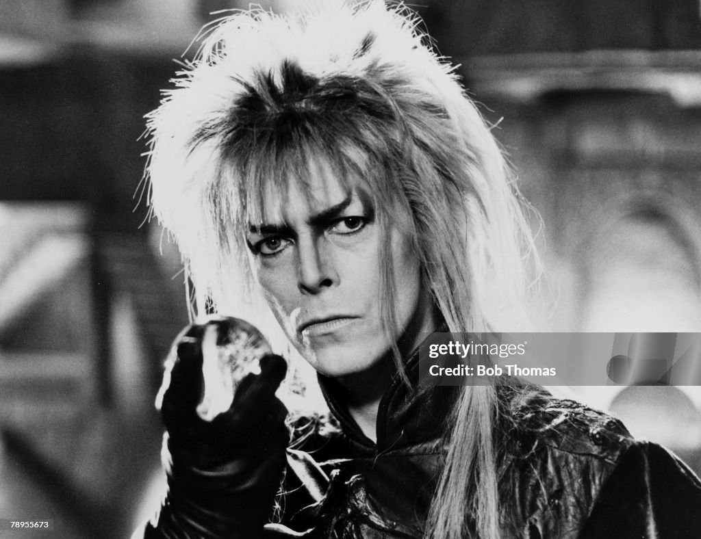 Music. Personalities. pic: circa 1986. British pop star David Bowie as he appeared in the fantasy adventure production "Labyrinth".