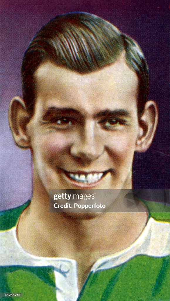 Sport. Football Illustrations. pic: circa 1936. Jimmy McGrory, Celtic centre forward, one of the greatest goalscorers of his era, who won 18 Scotland international caps from 1928-1934.