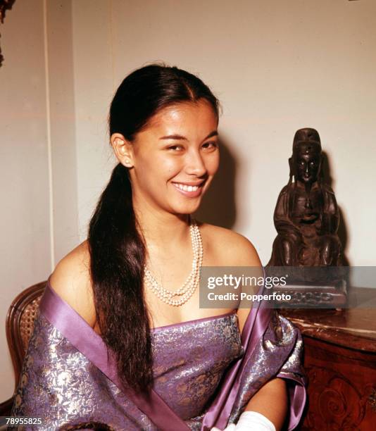 Circa 1960's, A portrait of French actress France Nuyen
