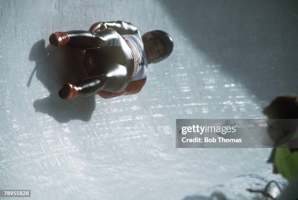 Sport, 1992 Winter Olympic Games, Albertville, France, Womens Single Luge, Anne Abernathy, Virgin Islands