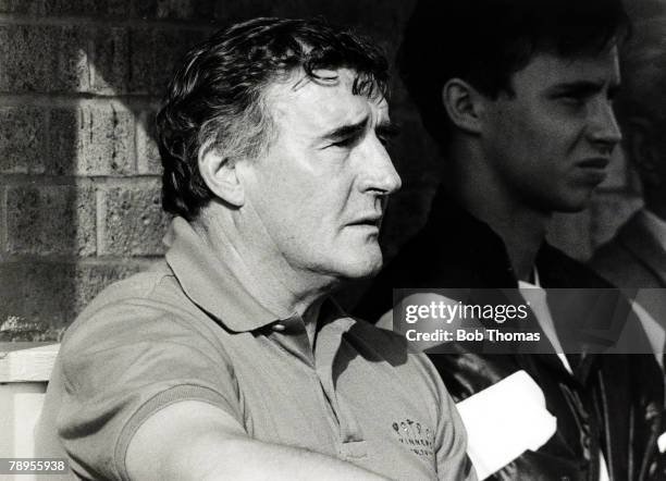 S, Malcolm Allison, pictured in the dug-out at a match, He was perhaps best known at the time when his partnership with Manager Joe Mercer provided...