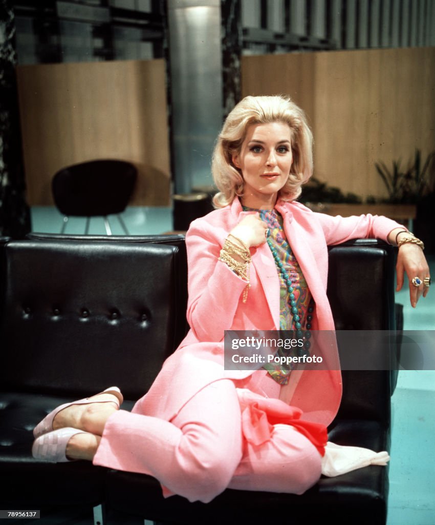 1968. British actress Caroline Blakiston is pictured in a scene from the play "Unscheduled Stop".