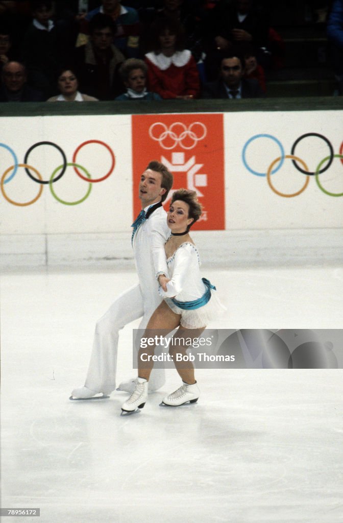 Sport. 1984 Winter Olympic Games. Sarajevo, Yugoslavia.Ice Skating. Ice Dance. Barnum. Jayne Torvill and Christopher Dean, Great Britain, the Gold medal winners.