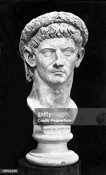 Picture of a bust of Tiberius Claudius Drusus Nero Germanicus , the Roman emperor from 41-54