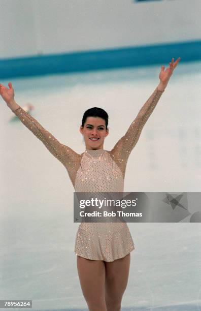 Sport, 1994 Winter Olympic Games, Lillehammer, Norway, Ice Skating, Ladies Figure Skating Singles, Nancy Kerrigan, USA, the Silver medal winner