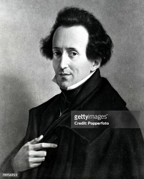 Portrait of German composer Felix Mendelssohn-Bartholdy 1809-1847