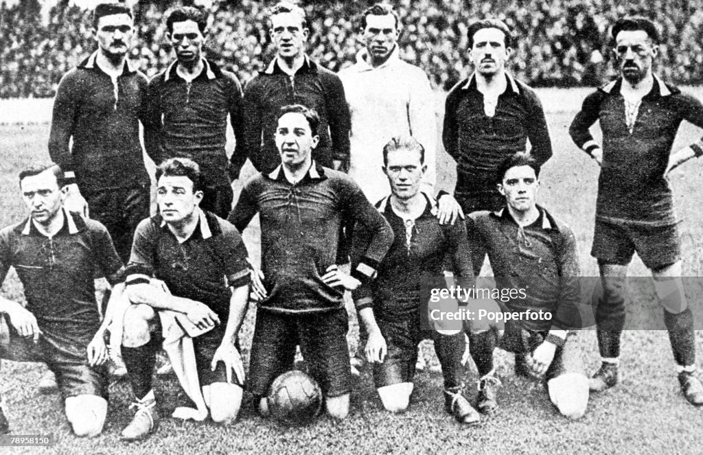 1920 Olympic Games. Antwerp, Belgium. Soccer.The Belgium team that won the gold medal.