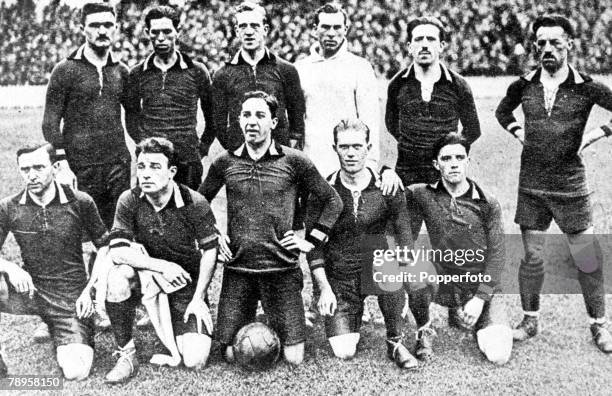 Olympic Games, Antwerp, Belgium, Soccer,The Belgium team that won the gold medal