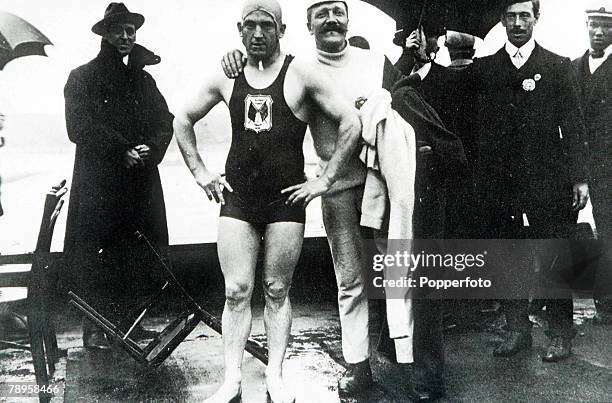 Olympic Games, London, England, Swimming, Great Britain's Henry Taylor who won gold medals in the 400 metres, 1500 metres and 4 x 200 metres relay