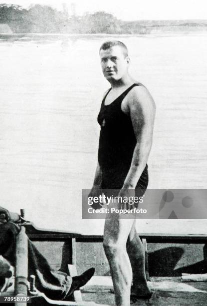 Olympic Games, Paris, France, 1000 metres Swimming, Great Britain's John Jarvis, winner of the gold medal