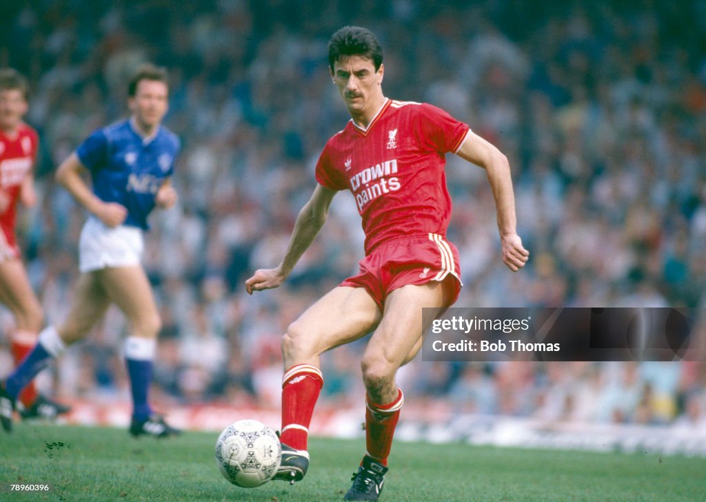Sport. Football. pic: 25th April 1987. Division 1. Liverpool 3 v Everton 1. Ian Rush, Liverpool striker 1979-1996, who also won 73 Wales international caps between 1980-1996.