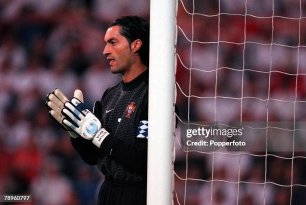 Football, European Championships , Philips Stadium, Eindhoven, Holland, Portugal 3 v England 2, 12th June Portugal captain and goalkeeper Vitor Baia...