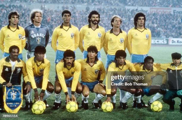 12th March 1986, Friendly International in Frankfurt, West Germany 2 v Brazil 0, Brazil team group