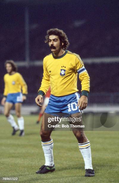 Circa 1978, Wembley, Rivelino, Brazil, Rivelino was a member of the famous Brazil World Cup winning team of 1970