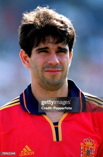 Football, European Championships, , Feijnoird Stadium, Rotterdam, Holland, Spain 0 v Norway 1, 13th June Portrait of Spain's Juan Carlos Valeron