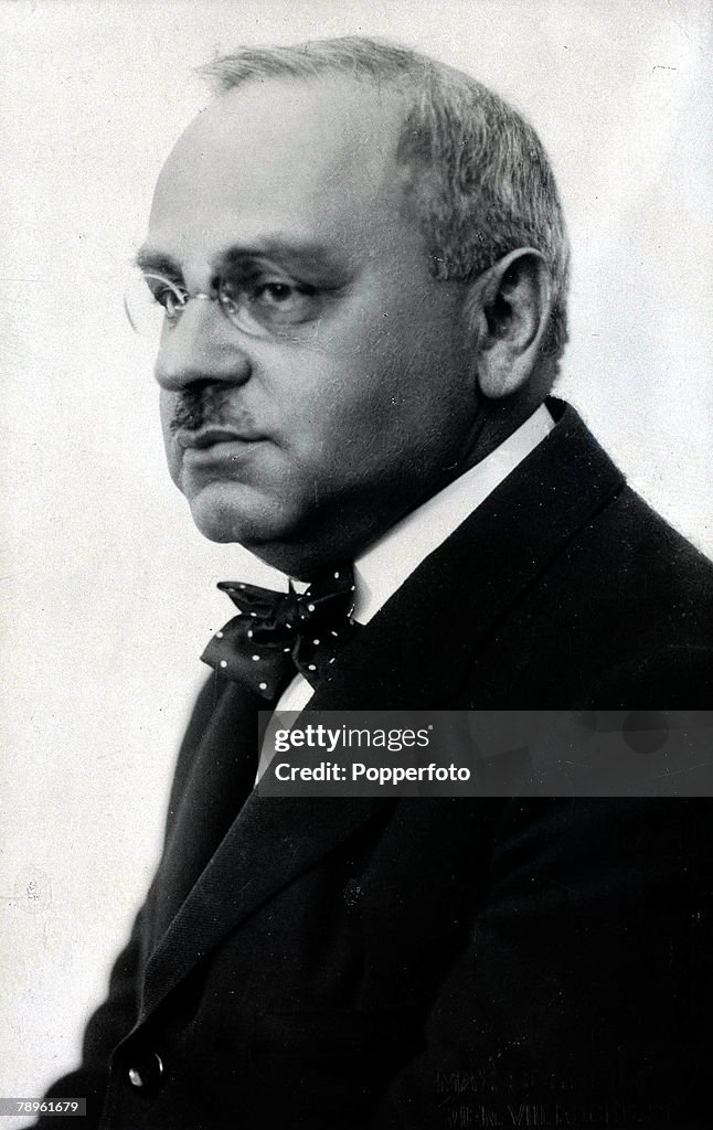 Dr Alfred Adler an Austrian psychiatrist who was born and trained in Vienna, pictured in Austria 1934. (1870-1937).
