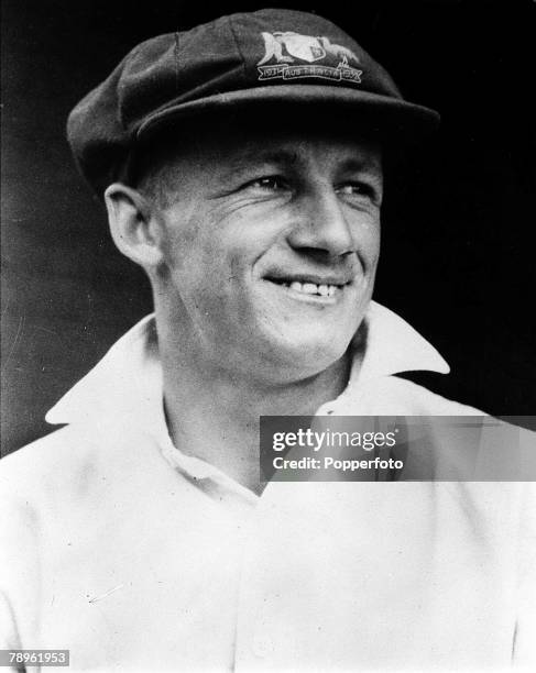 Picture of Don Bradman, the legendary Australian cricketer, regarded as possibly the greatest batsman that ever lived