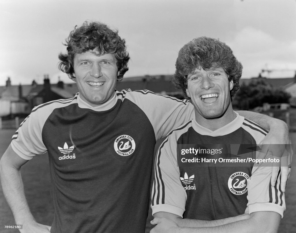 Swansea City Manager John Toshack With His Assistant Phil Boersma