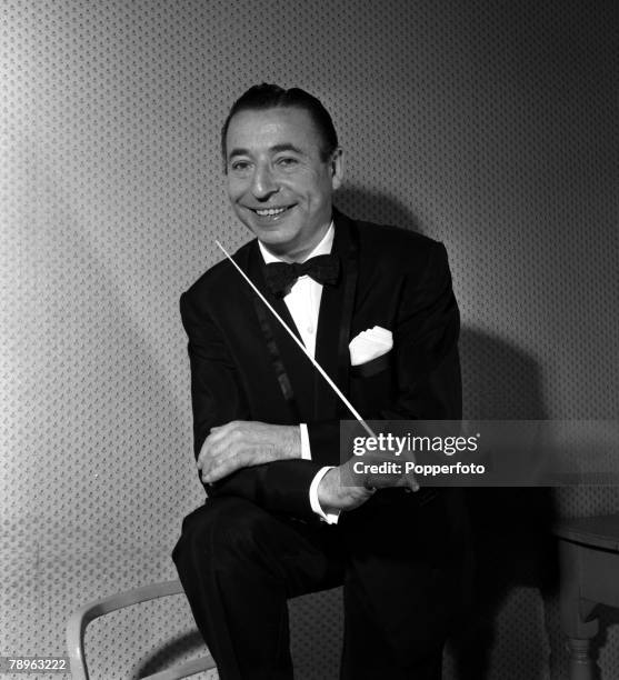 London, England Bandleader Joe Loss is pictured at the Hammersmith Palais