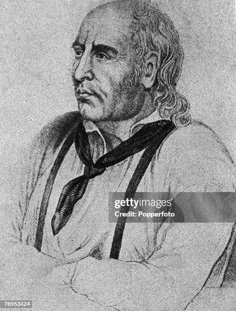 Picture of John Adams- alias Alexander Smith- , the English seaman who was part of the crew of HMS Bounty which mutinied in 1812 and landed on...