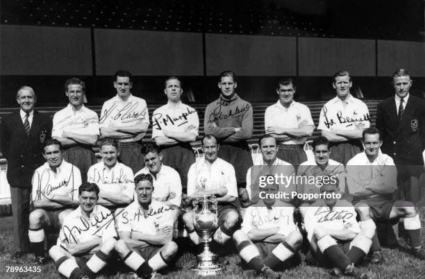 Circa 1951, Tottenham Hotspur, Division 1 League Champions season 1950-1951, Alf Ramsey is middle row, far left, Eddie Bailey, front row 3rd right,...