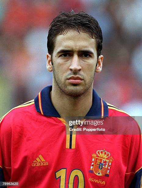 Football, European Championships , Bruges, Belgium, Spain 4 v Yugoslavia 3, 21st June Portrait of Spain's Raul