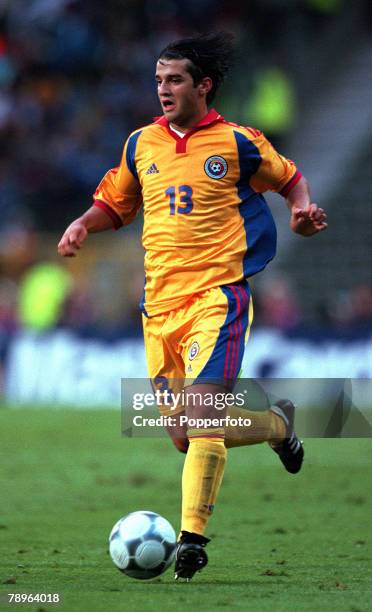 Football, European Championships Quarter Final , King Baudouin Stadium, Brussels, Belgium, Italy 2 v Romania 0, 24th June Romania+s Cristian Chivu on...