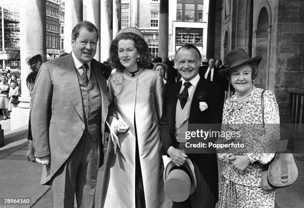 Aristocracy/Stage and Screen, Personalities, 12th May 1979, Thanksgiving service for the recovery of Earl Spencer after his illness, All Saints...