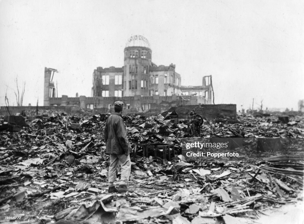 Genbaku Dome In Ruins Of Hiroshima