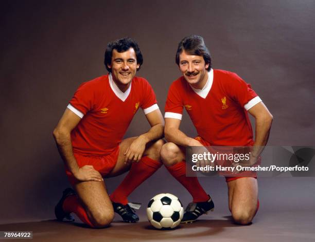 Liverpool footballers Ray Kennedy and Jimmy Case, circa 1977.