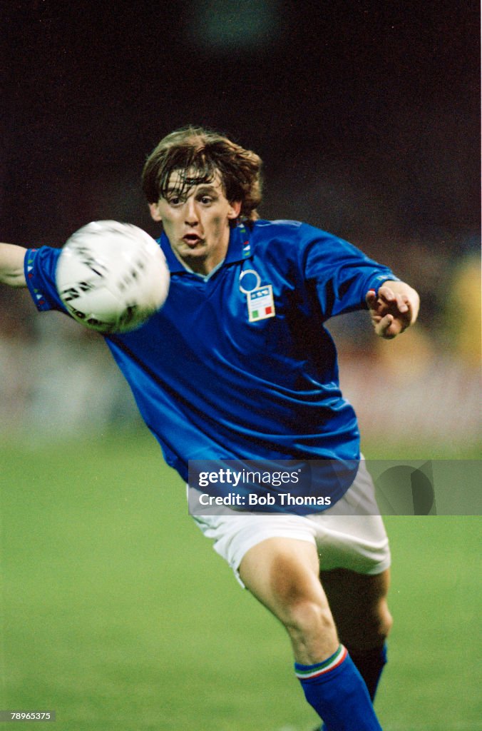 Sport. International Football. pic: circa 1992. Giuseppe Signori, Italy, who won 28 Italy international caps and played in the 1994 World Cup Finals.