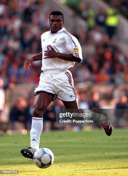 Football, European Championships , Semi-Final, King Baudouin Stadium, Brussels, Belgium, France 2 v Portugal 1 , 28th June France+s Marcel Desailly...