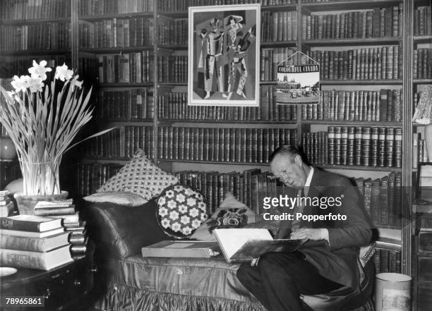 Litersture, Personalities,Weston Hall, near Towcester, Northamptonshire, England, pic: 1969, Author of some 80 books Sir Sacheverell Sitwell...