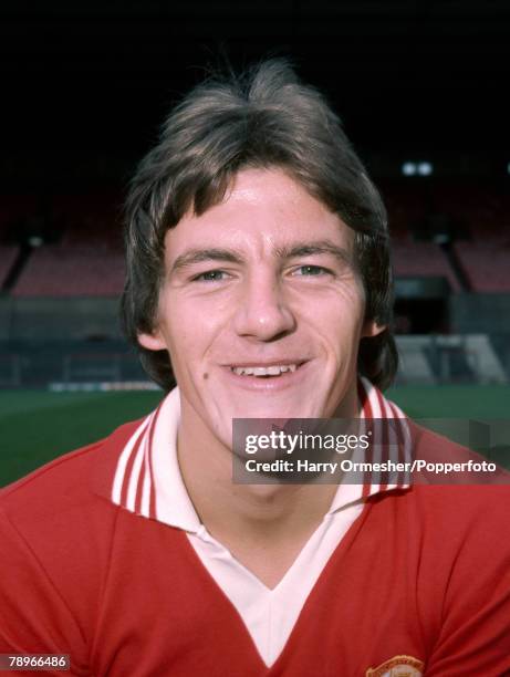 Manchester United footballer Steve Coppell during the pre-season photocall at Old Trafford in Manchester, England, circa July 1976.