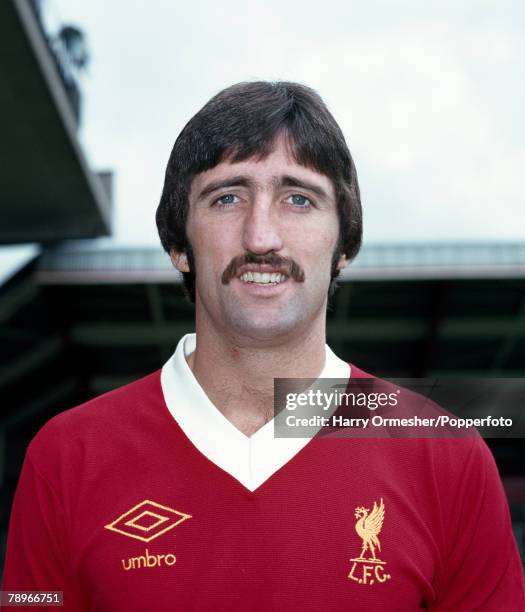 Liverpool footballer David Johnson during the pre-season photocall at Anfield in Liverpool, England, circa July 1978.