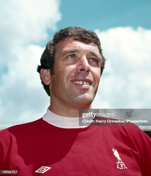 Liverpool footballer Ian Callaghan during the pre-season photocall at Anfield in Liverpool, England, circa July 1976.