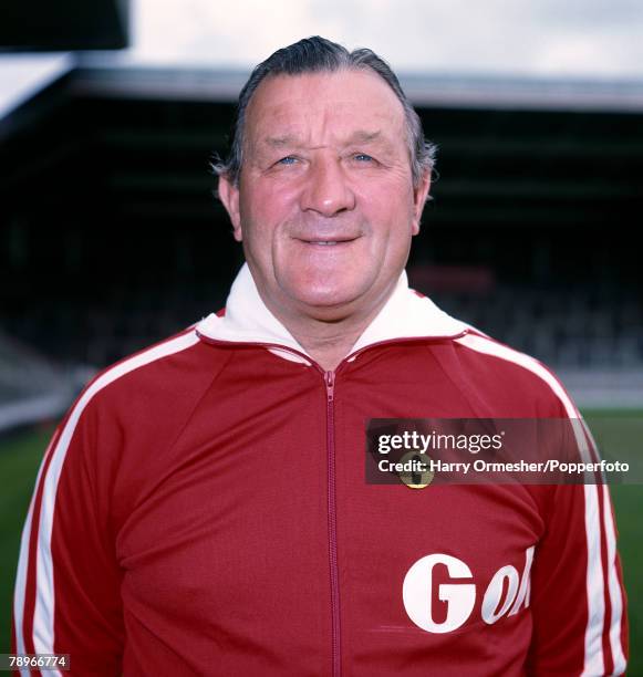 Liverpool manager Bob Paisley at Anfield in Liverpool, England, circa September 1974.