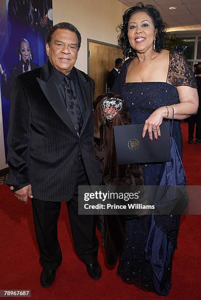 Ambassador Andrew Young and wife Carolyn arrive at the 16th annual Trumpet Awards January 13, 2008 at the Omni Hotel at CNN Center in Atlanta,...
