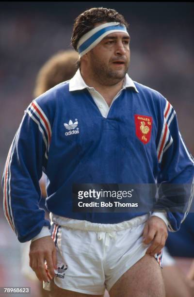 Sport, Rugby Union, pic: 20th March 1993, 5 Nations Championship in Paris, France 26 v Wales 10, Laurent Seigne, France