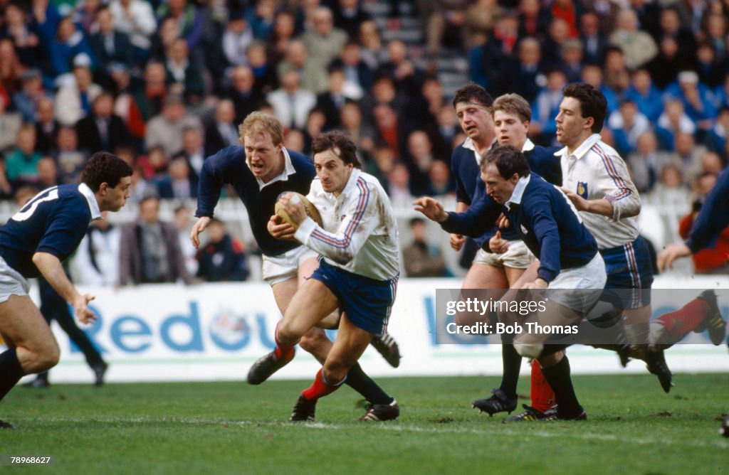 Sport. Rugby Union. pic: 18th March 1989. 5 Nations Championship in Paris. France 19 v Scotland 3