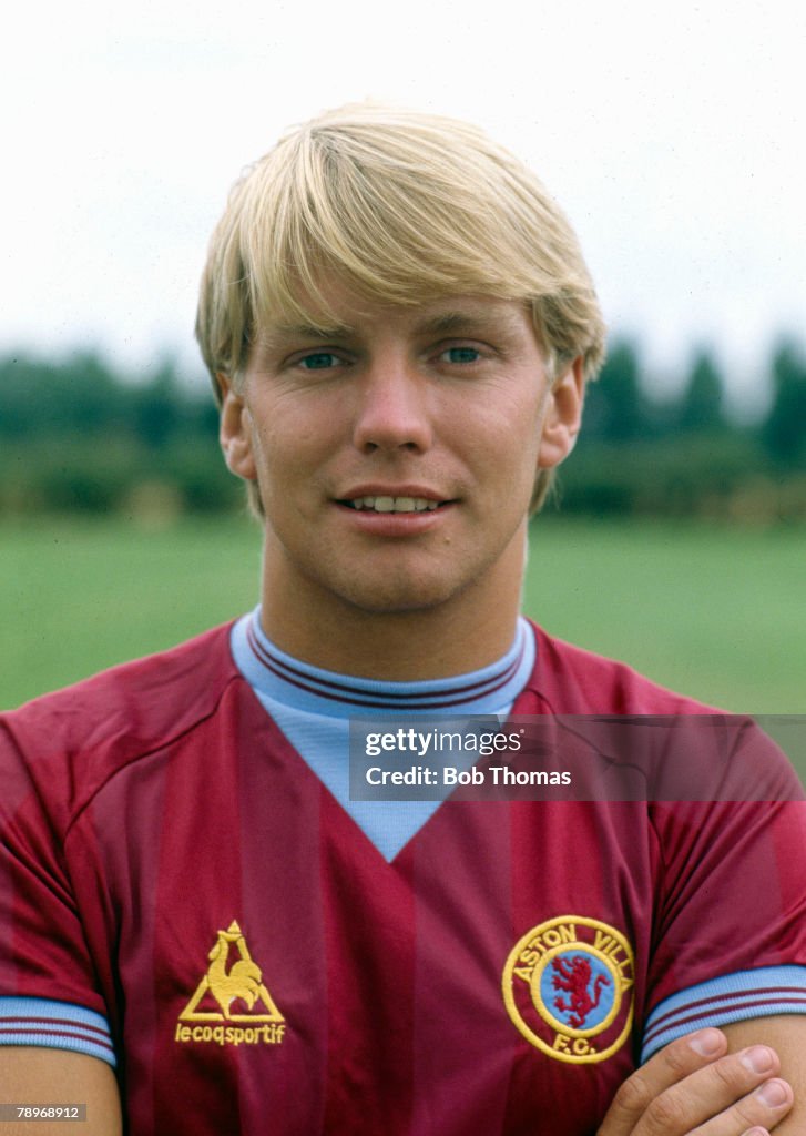 Sport. Football. pic: circa 1984. Gary Shaw, Aston Villa striker 1978-1988, who played 7 times for England at Under-21 level.