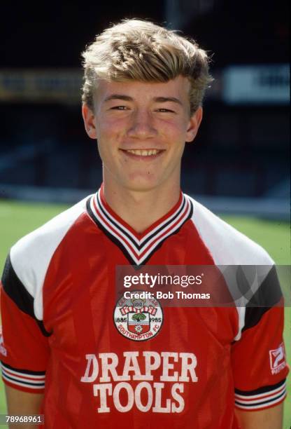 Southampton striker Alan Shearer, as a junior at the club, Alan Shearer played for Southampton 1988-1992 and won 63 England international caps...