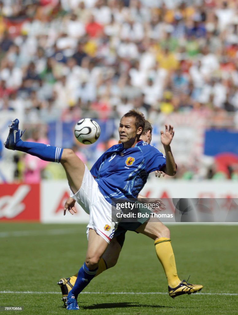 BT Sport. Football. FIFA World Cup. Kaiserslautern. 12th June 2006. Australia 3 v Japan 1. Naohiro Takahara, Japan.