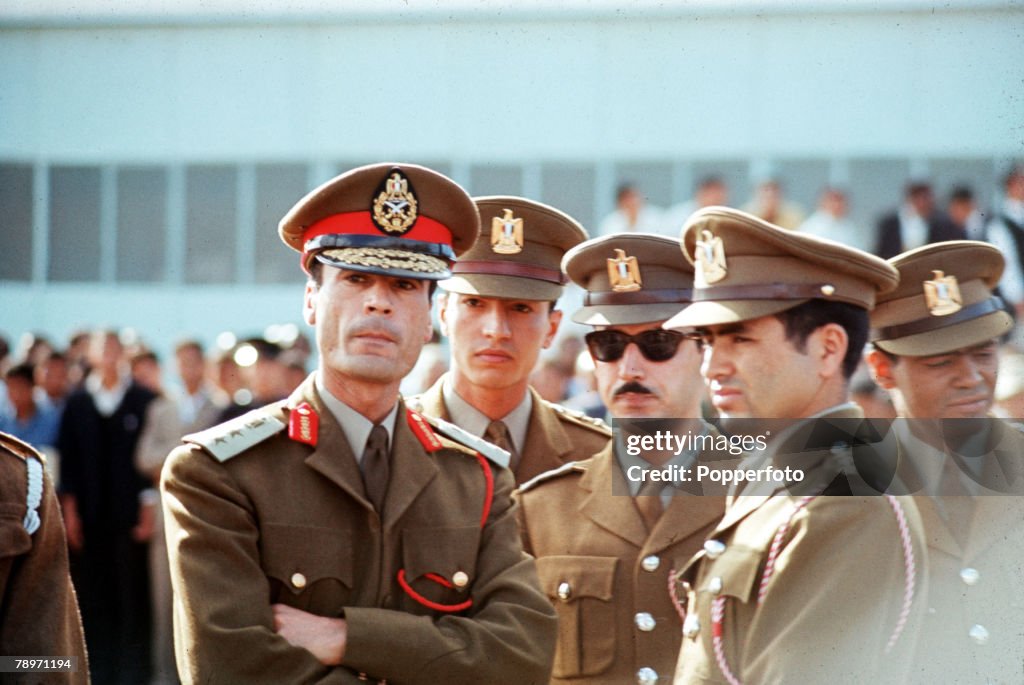 Krh Colonel Middle East Libyan leader Colonel Khadafy is pictured during a trip ...