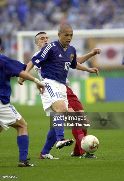 Football, FIFA World Cup Finals, Miyagi, Japan, 18th June 2002, Japan 0 v Turkey 1, Shinji Ono, Japan