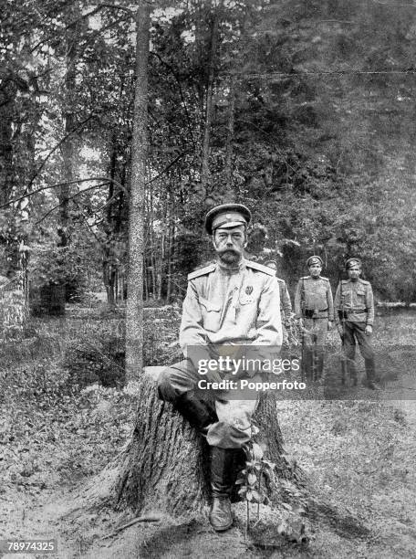 Russia, Tsar Nicolas II, under arrest at Tsarskoe selo, after his abdication